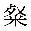 粲的旧字形